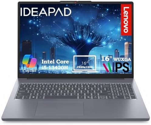 Lenovo Business Laptop, 16GB RAM, 512GB SSD, i5-13420H | High-Compute H-Series CPU, 16″ FHD+, Win 11, for Power Users & Professionals